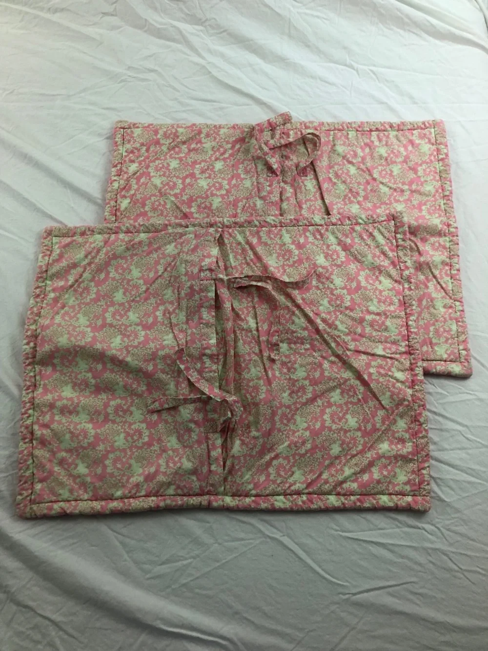 Pottery Barn Teen quilted embroidered standard shams cotton mixed prints boho